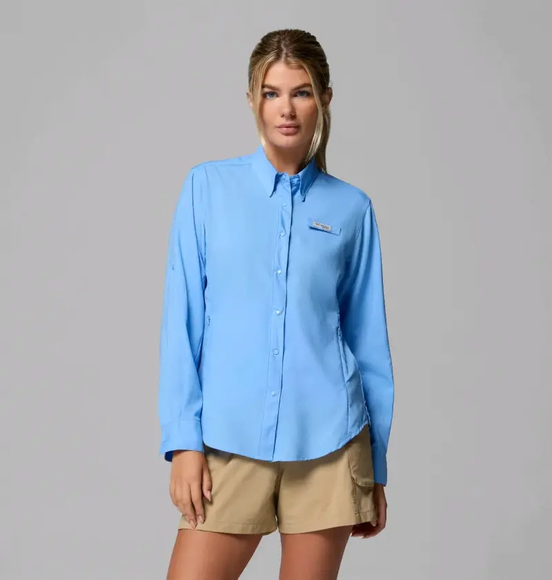 Camisa Columbia Omni-Shade azul para mujer - 6