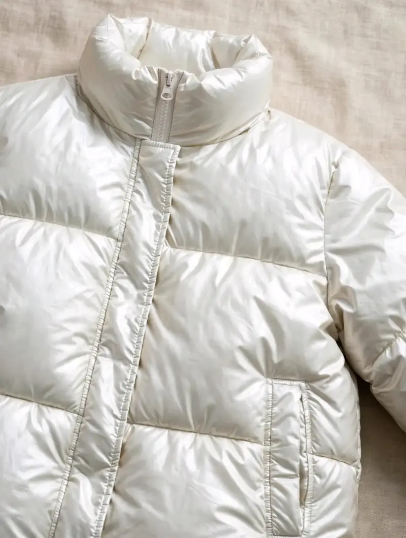 Chaqueta acolchada blanca para invierno - 2
