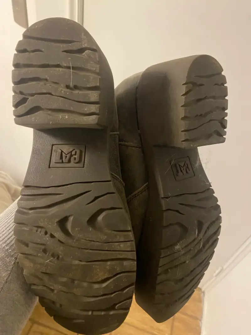 Botines de cuero gris con tacón Caterpillar - 5