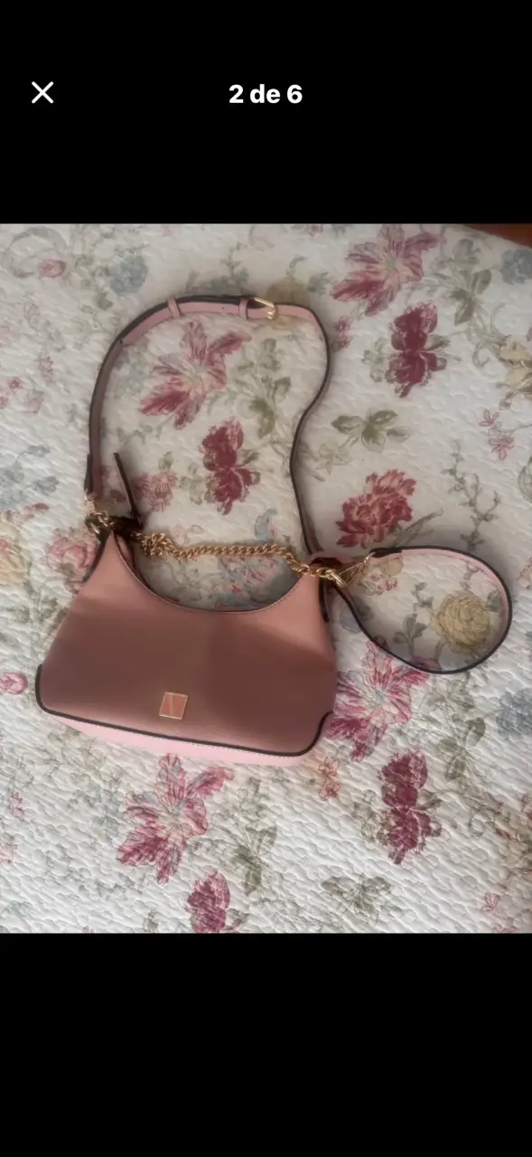 Bolso rosa con cadena dorada Victoria's Secret - 2