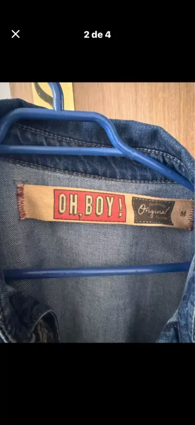 Chaqueta de mezclilla corta Oh, Boy! con parches - miniatura 2