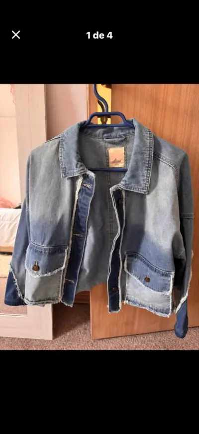 Chaqueta de mezclilla Alma con diseño desgastado - miniatura 1