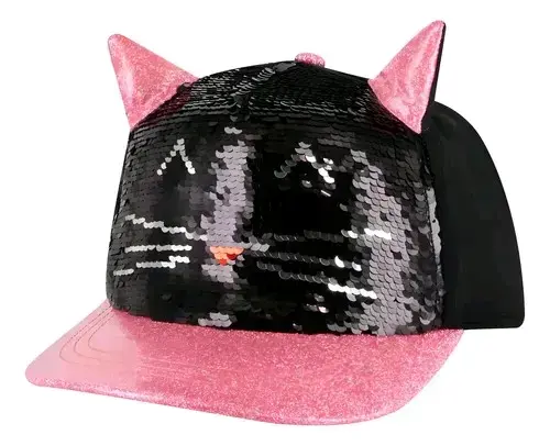 Gorra infantil con lentejuelas y orejas de gato - 1