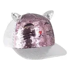 Gorra infantil con lentejuelas y orejas de gato - miniatura 2