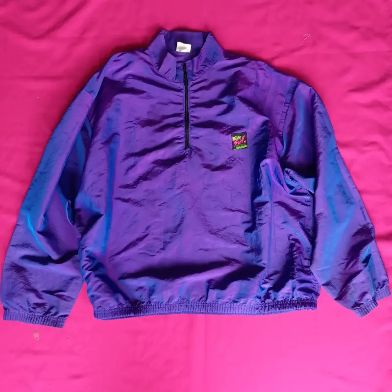 Cortaviento Morado Unisex con Cierre - 1