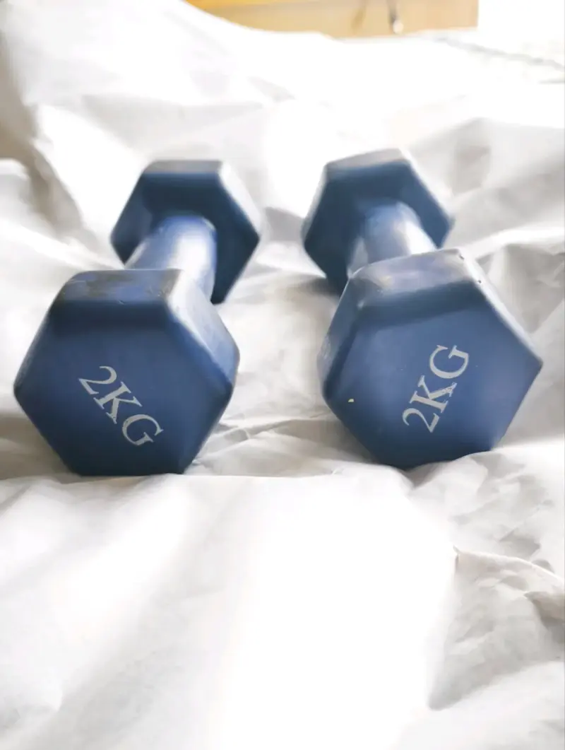 Mancuernas de 2kg color azul para entrenamiento - 1