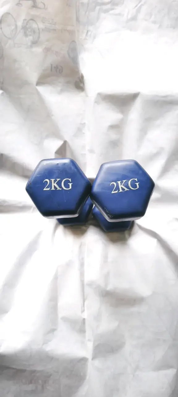 Mancuernas de 2kg color azul para entrenamiento - 2