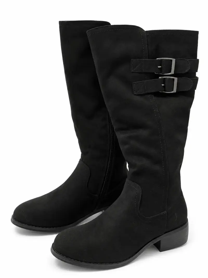 Botas negras de mujer con hebillas - 4