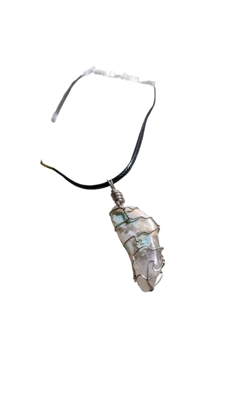 Collar con colgante de piedra natural - 4