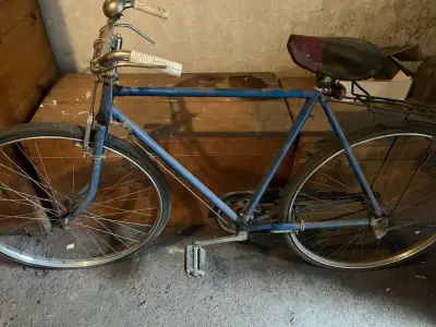 Bicicleta vintage de paseo azul - miniatura 1