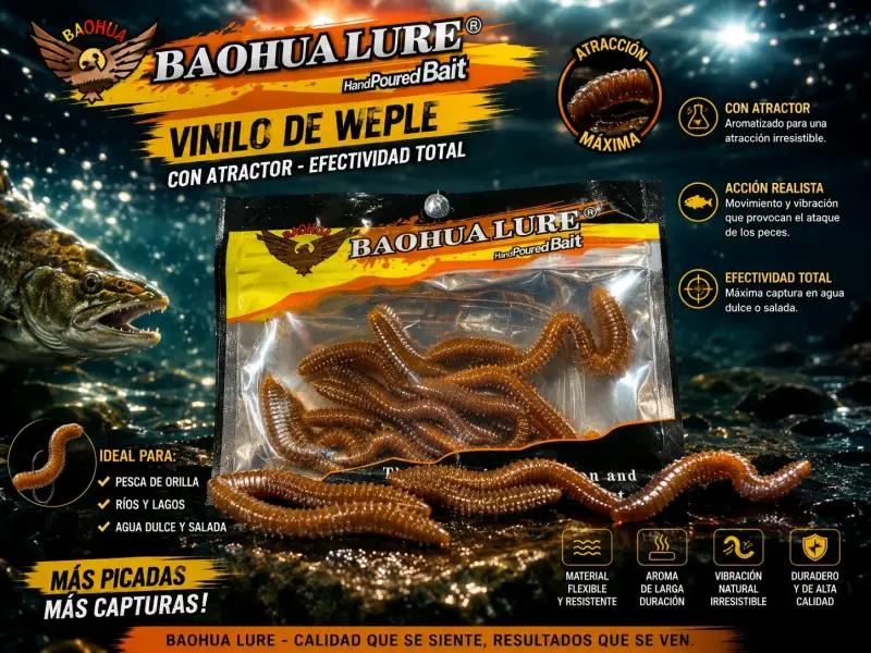 Vinilo de Pesca Baohua Lure con Atractor - 1