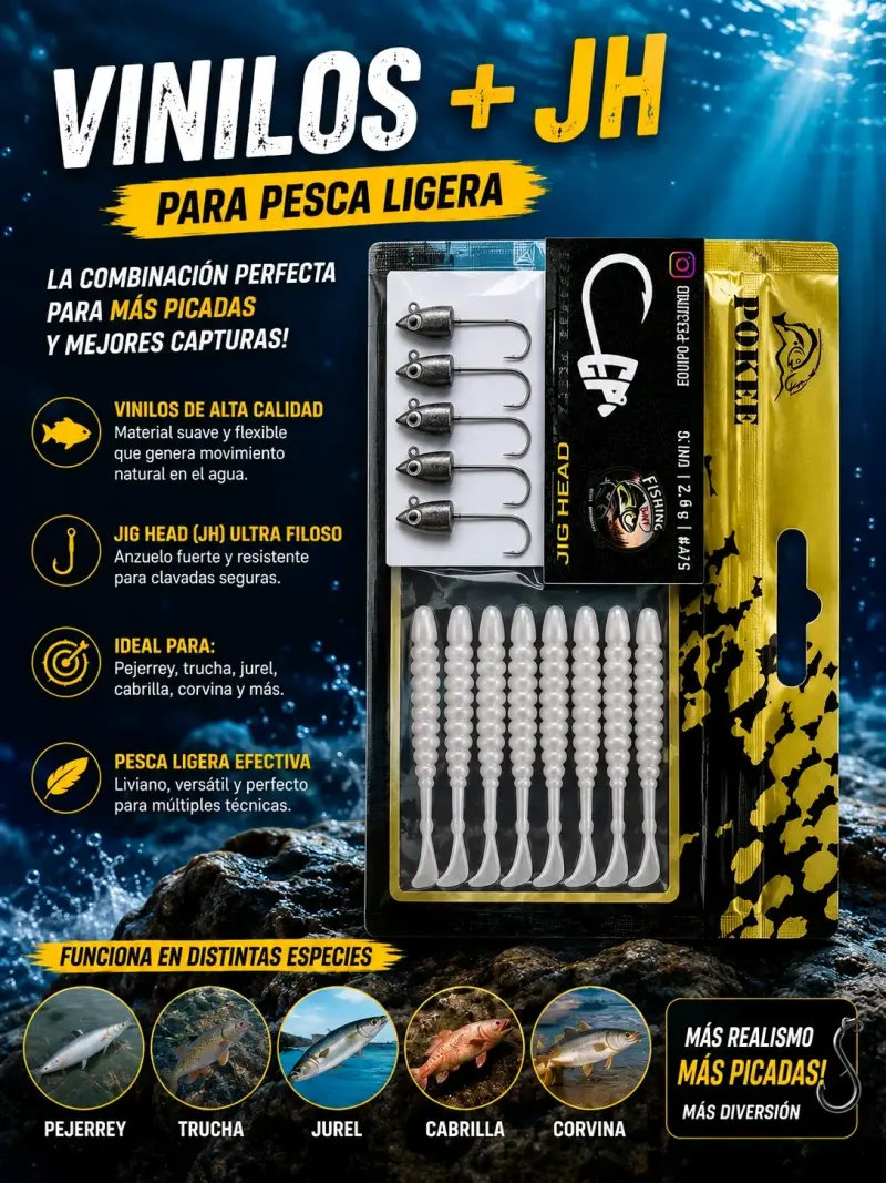 Vinilo de Pesca Baohua Lure con Atractor - 4