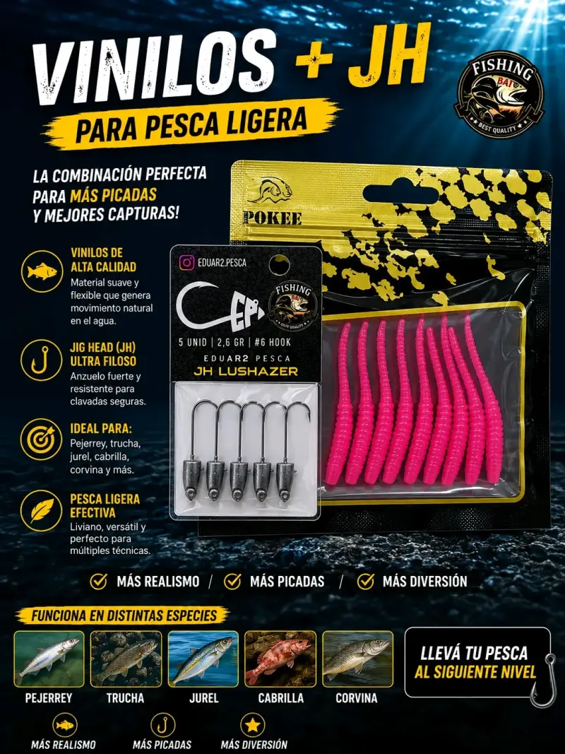 Vinilo de Pesca Baohua Lure con Atractor - 5