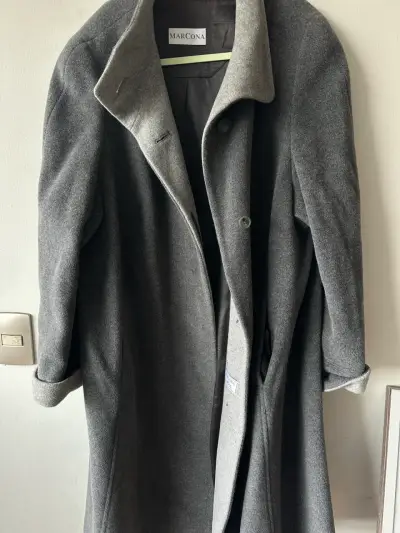 Abrigo de lana gris Marcona para mujer - miniatura 1