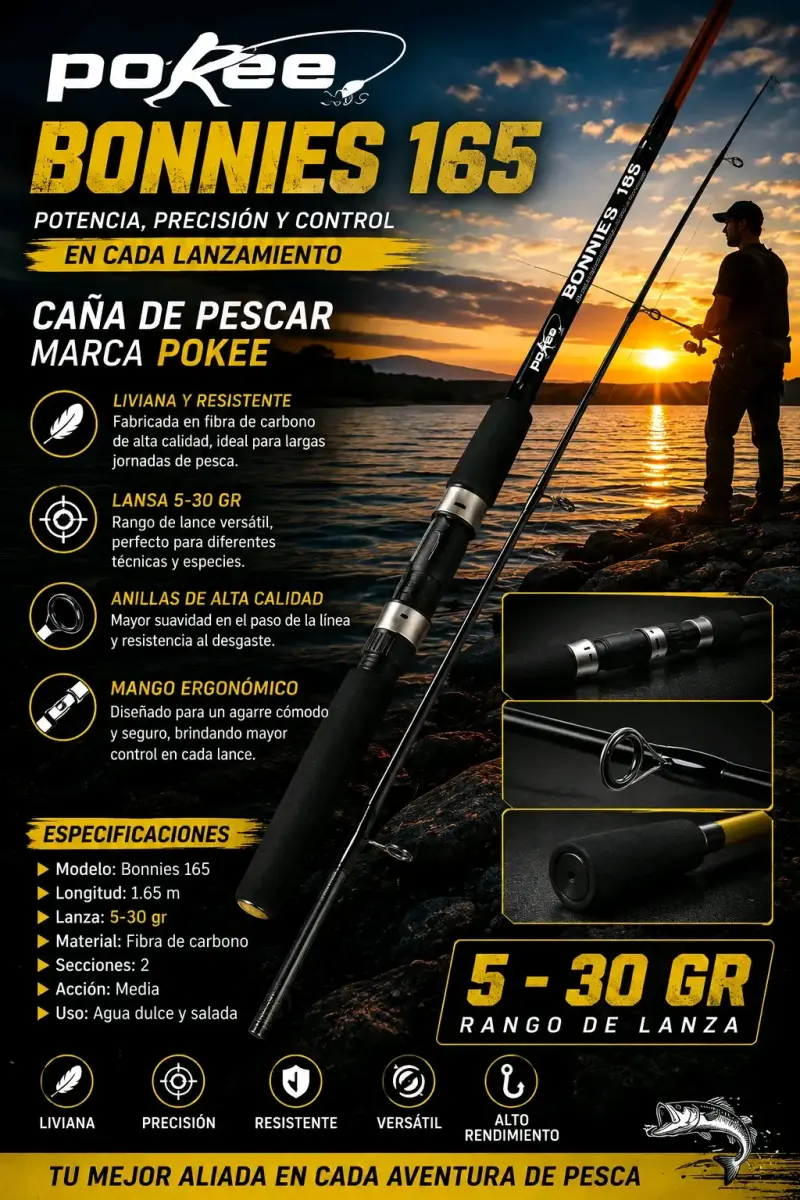 Caña de Pescar Pokee Kudos Ultra Ligera - 2