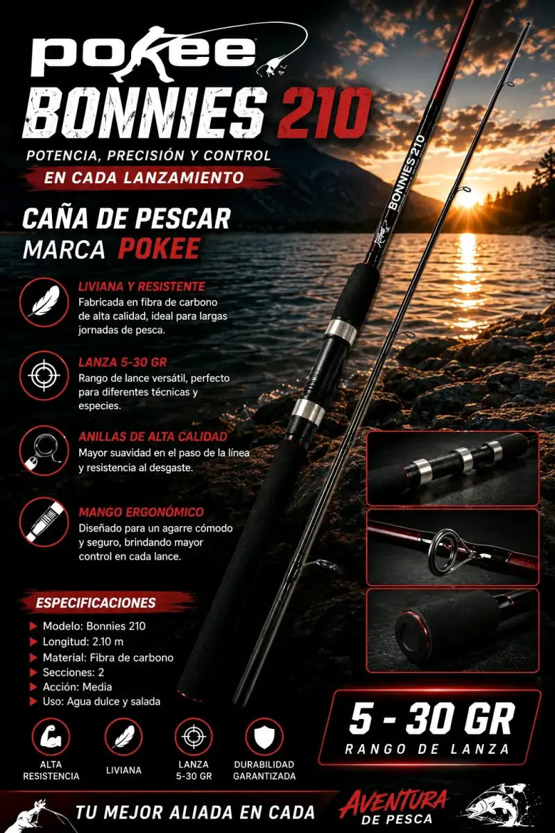 Caña de Pescar Pokee Kudos Ultra Ligera - 3