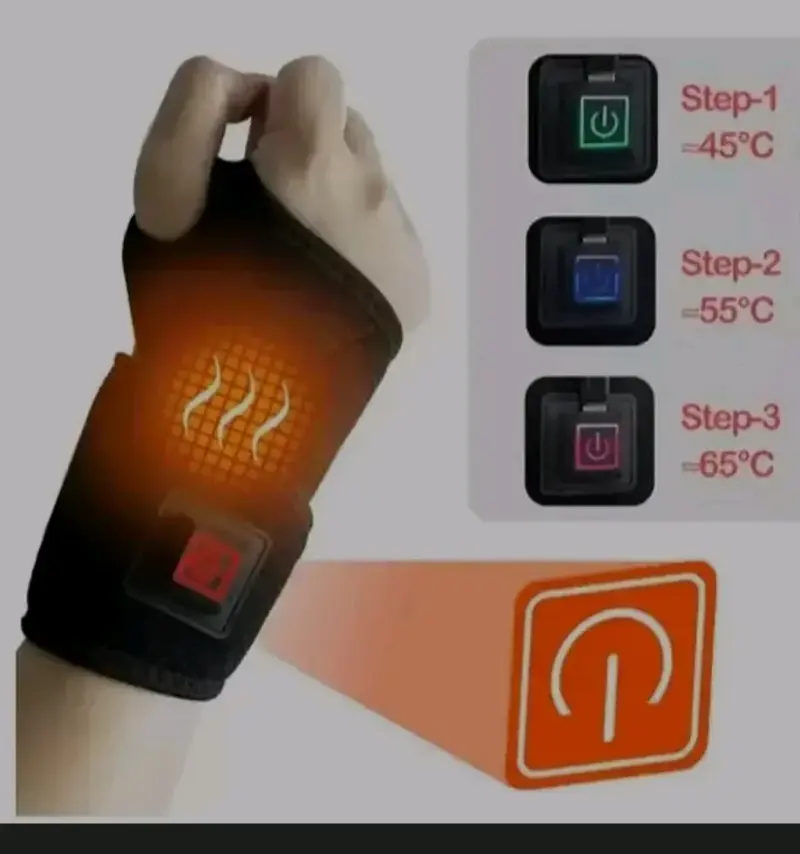 Muñequera térmica ajustable con control de temperatura