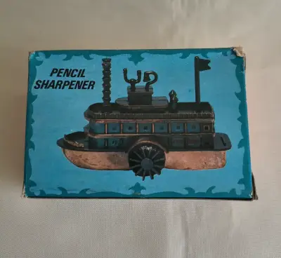 Sacapuntas de barco de vapor en miniatura Vintage - miniatura 3