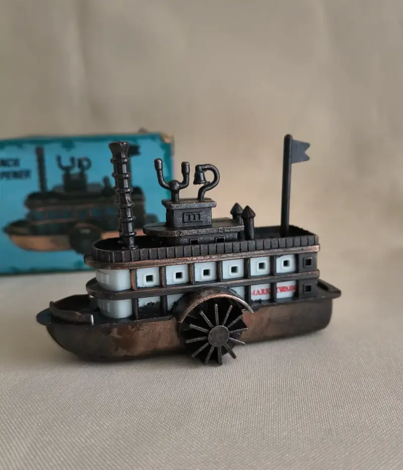Sacapuntas de barco de vapor en miniatura Vintage - 5