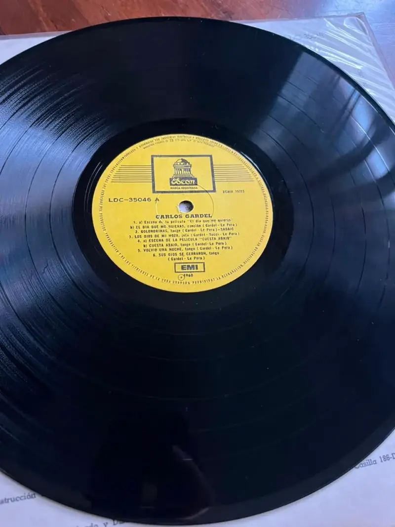 Disco de vinilo Carlos Gardel 1968 perfecto estado - 2