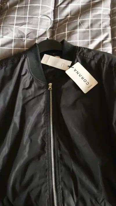 Chaqueta bomber negra Corona - miniatura 2