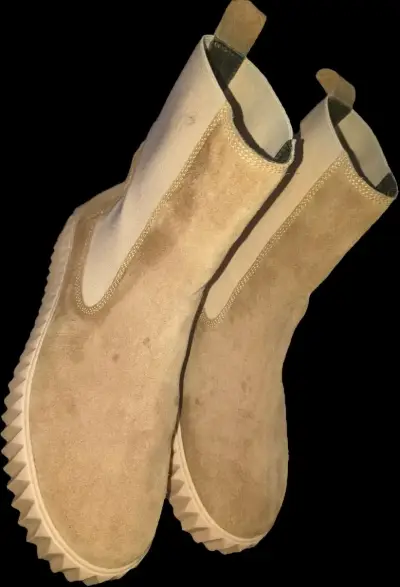 Botas de cuero negras con cordones - miniatura 3
