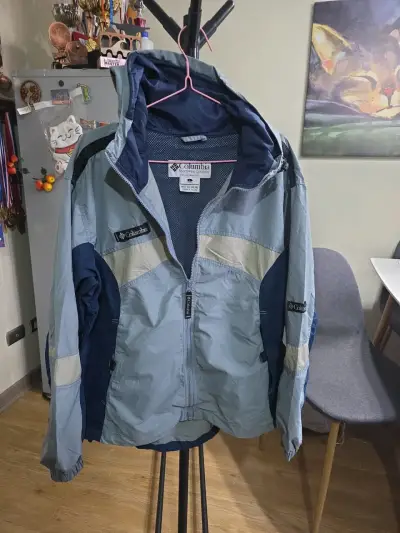 Chaqueta cortavientos Columbia azul y gris - miniatura 1
