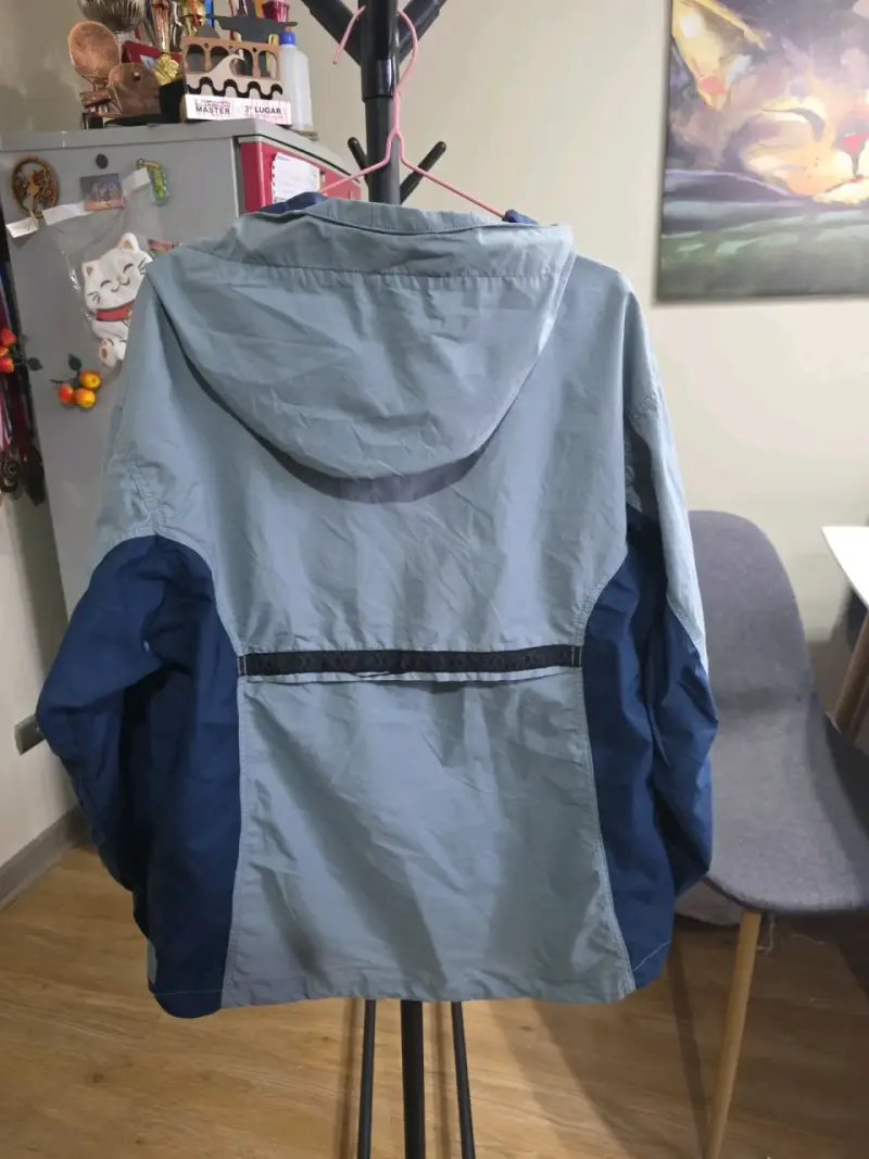 Chaqueta cortavientos Columbia azul y gris - 2