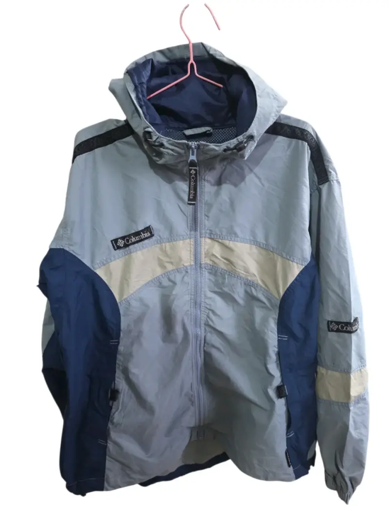 Chaqueta cortavientos Columbia azul y gris - 3