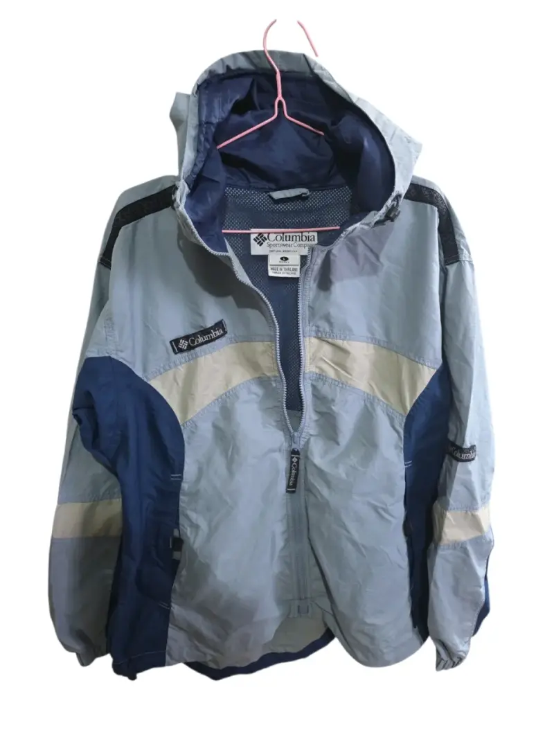 Chaqueta cortavientos Columbia azul y gris - 4