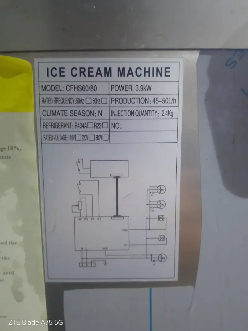 Máquina de Helados Pasteurización CFHS-90A - 6