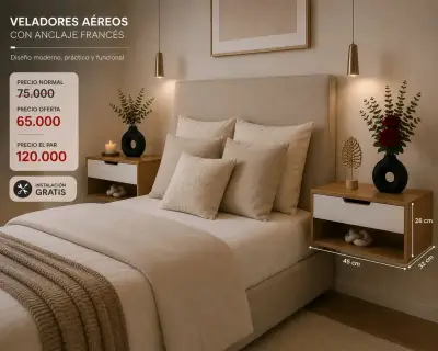 🪵 Velador Aéreo con Anclaje Francés ✨ - miniatura 2