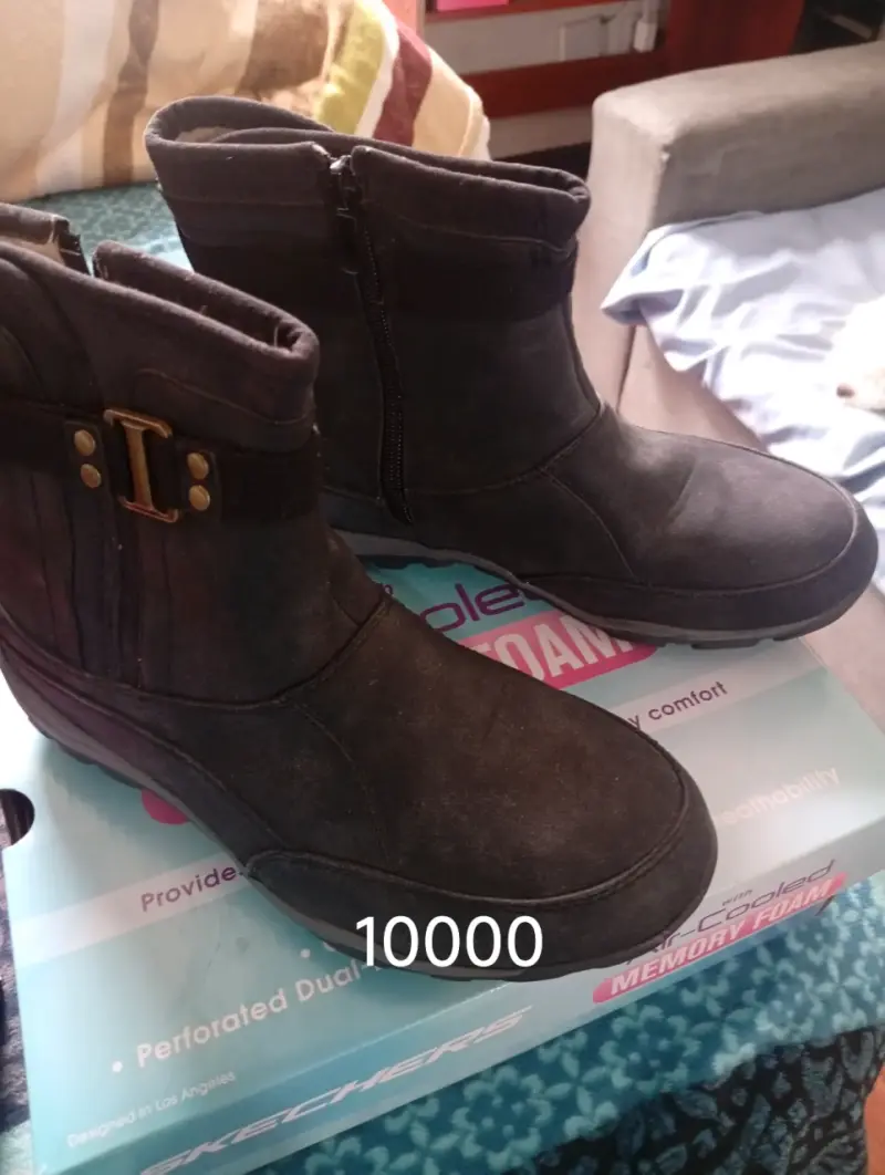 Botines de cuero marrón con forro interior - 1
