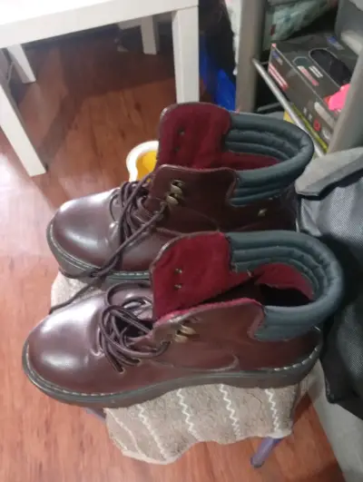 Botines de cuero marrón con forro interior - miniatura 2