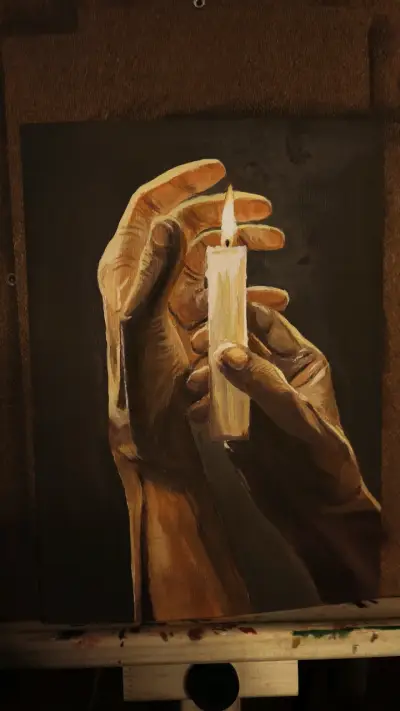 Óleo sobre papel 21x29 - miniatura 1