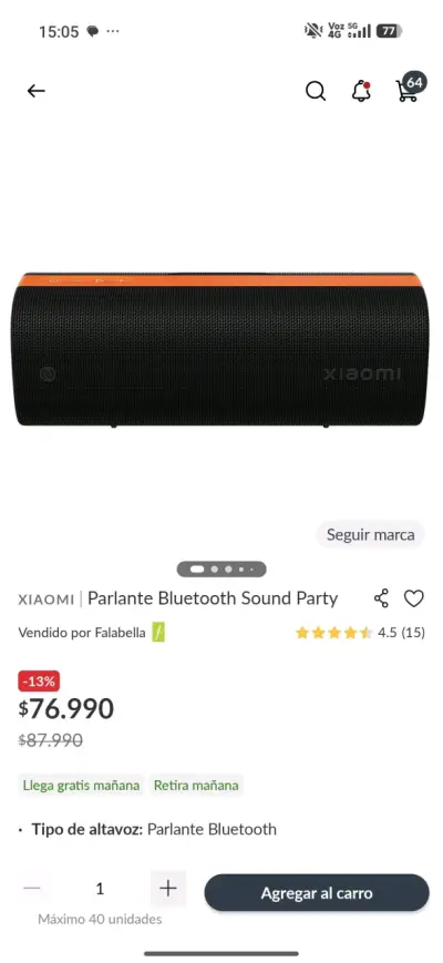 Parlante Bluetooth Xiaomi Sound Party 30W - miniatura 4
