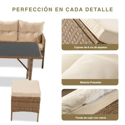 Juego de Comedor Toscana PE Café para 7 Personas - miniatura 5
