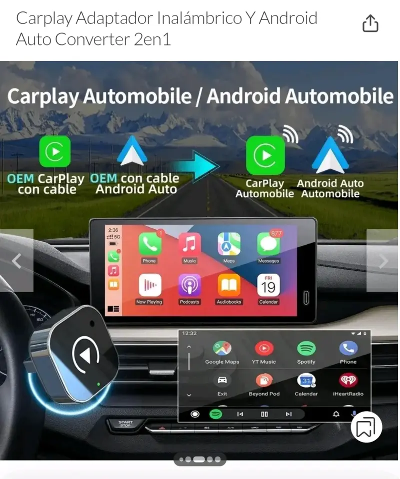 Adaptador Inalámbrico CarPlay y Android Auto - 4