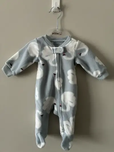 Pijama Carters de bebé polar azul - miniatura 1