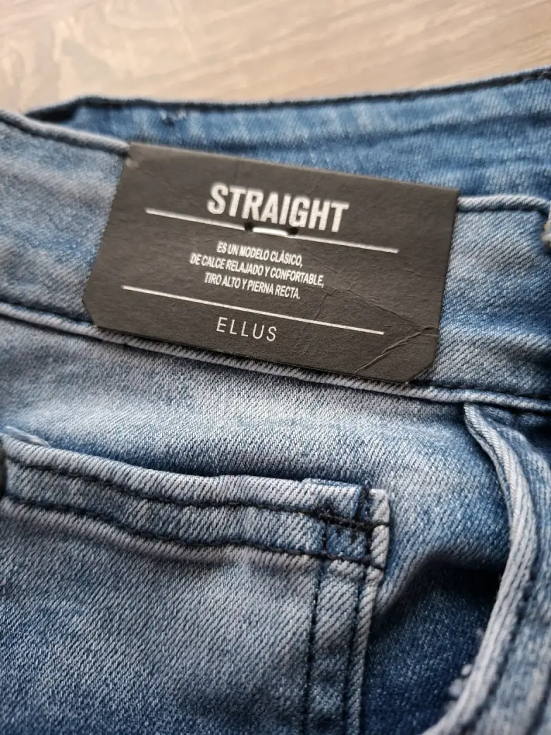 Jeans rectos de mezclilla azul Ellus - 2