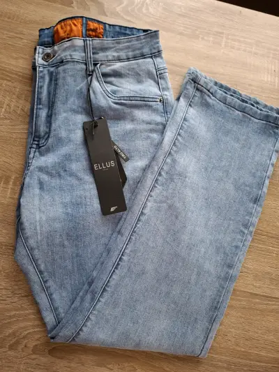 Jeans rectos de mezclilla azul Ellus - miniatura 3