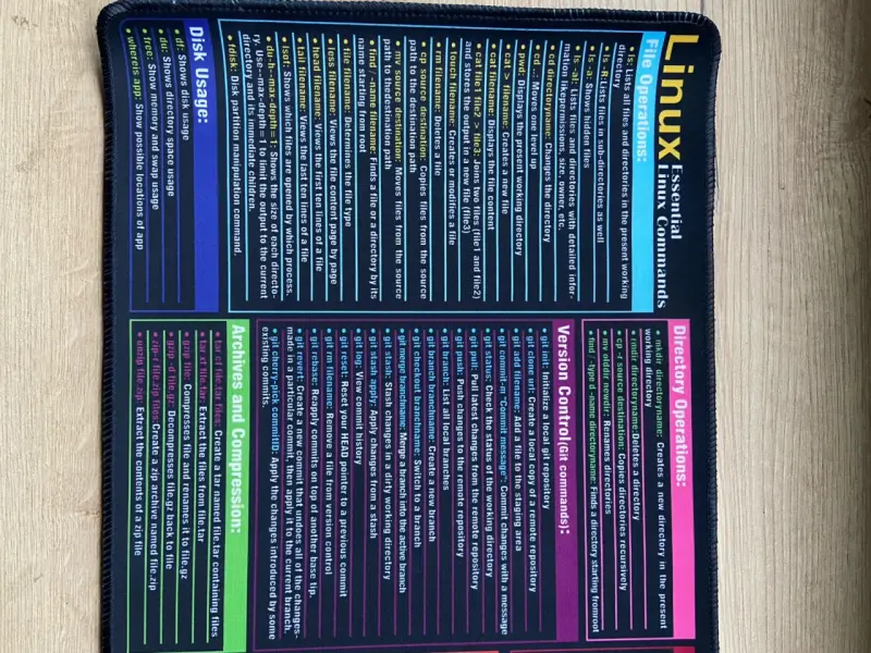 Mousepad con comandos/atajos de Linux - 2
