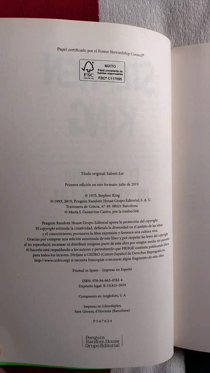 Libro 'El Misterio de Salem's Lot' de Stephen King - 4
