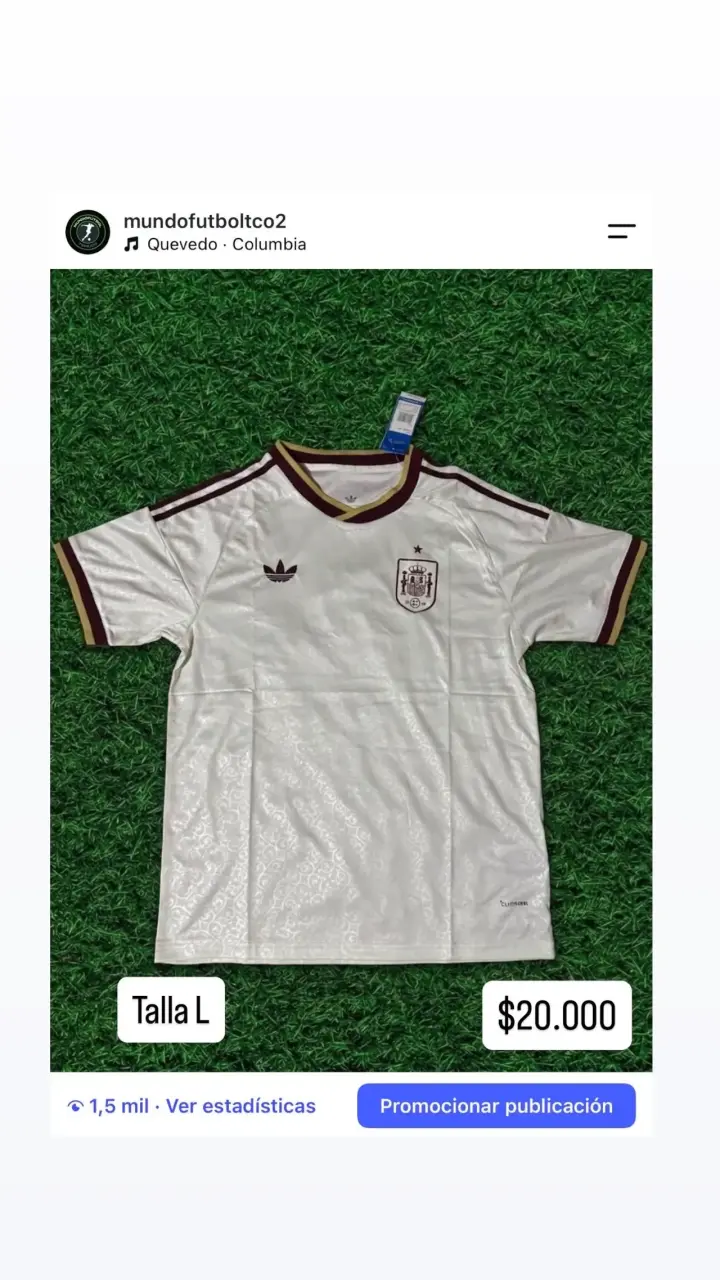 Camiseta retro España Adidas talla L