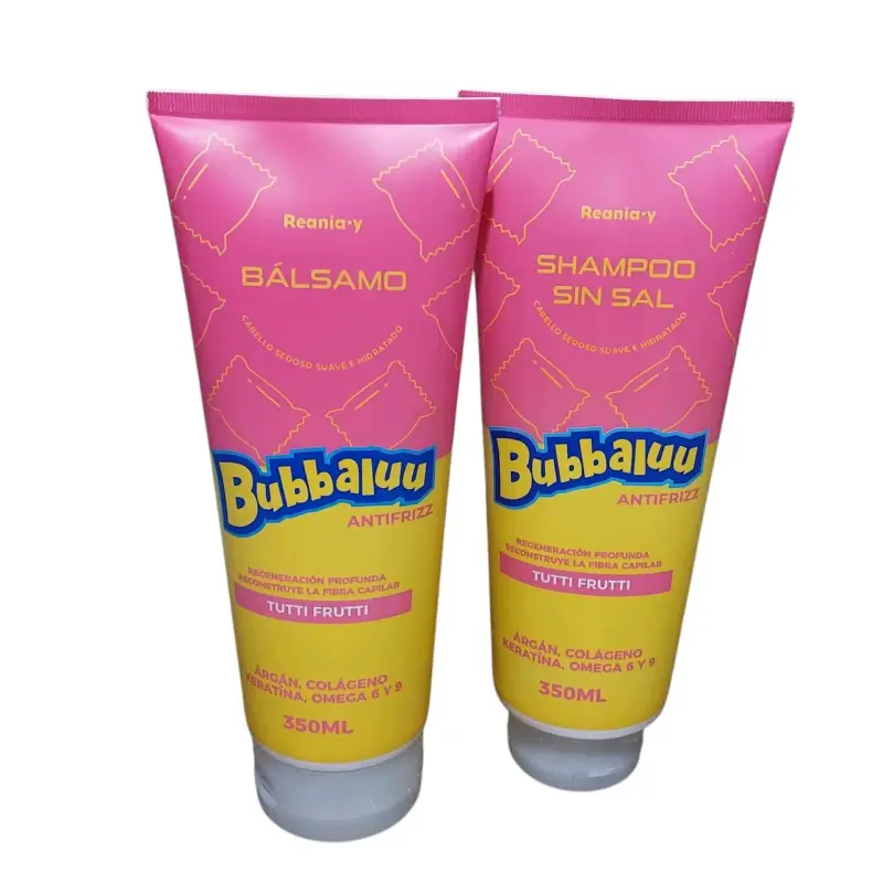 Set de Shampoo y Bálsamo Bubbaluu Antifrizz Tutti Frutti