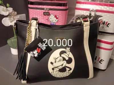 Bolso Minnie Mouse negro con detalles dorados - miniatura 1