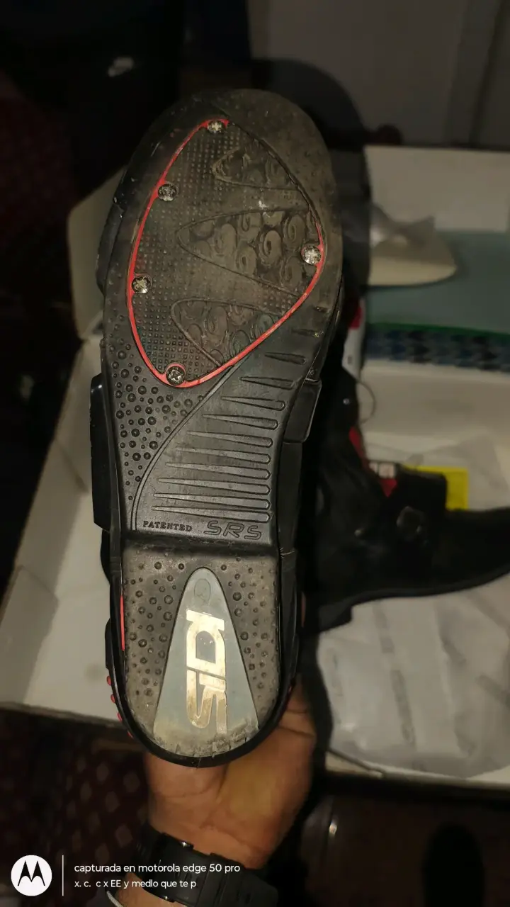 Botas de motocicleta Sidi negras y rojas - 3