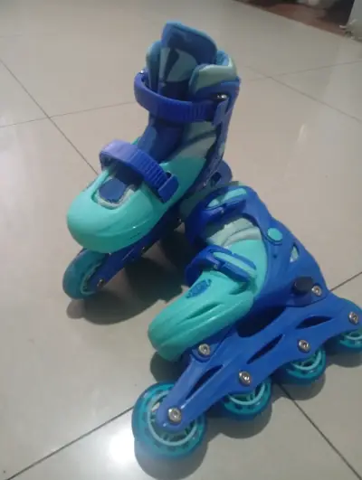 Patines y cadena de plata italiana - miniatura 1