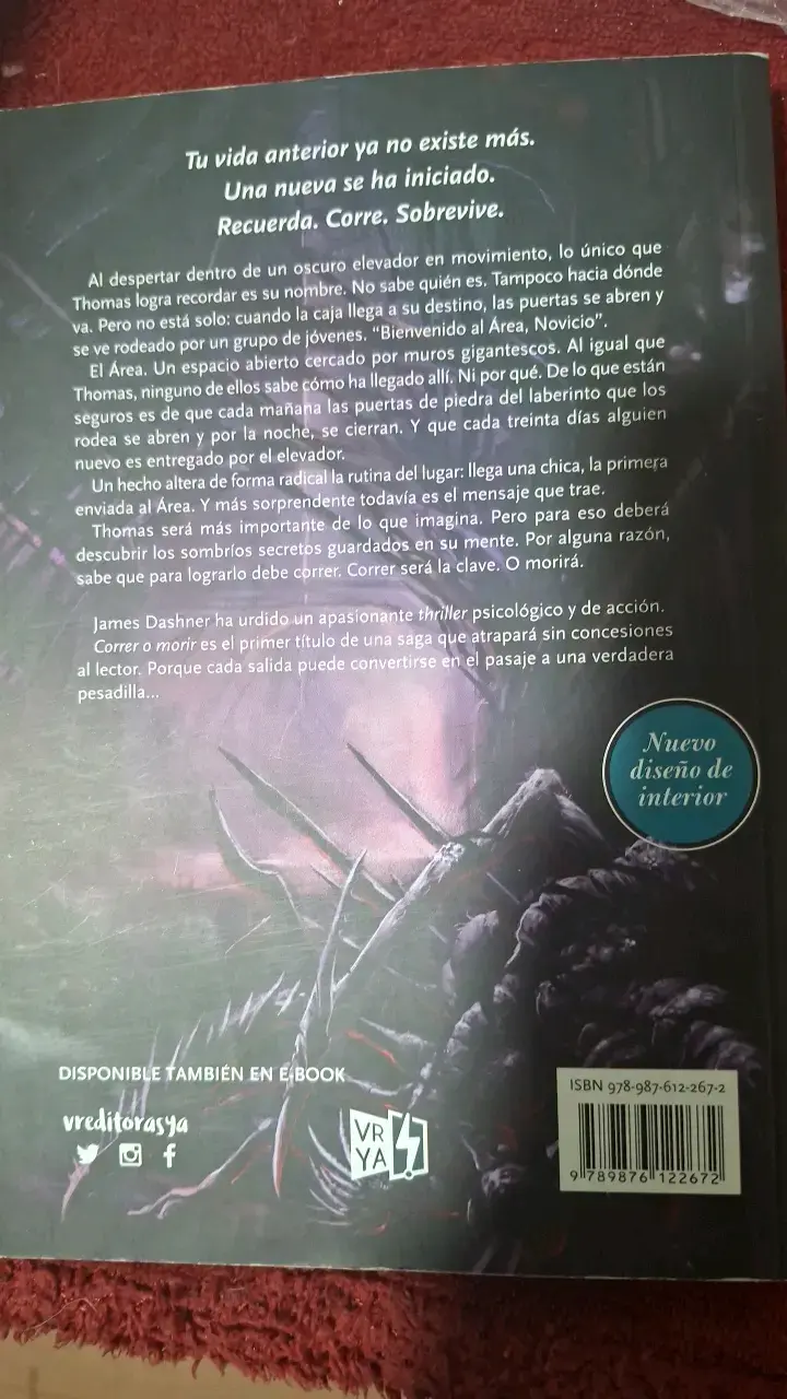 Libro Maze Runner: Correr o Morir de James Dashner - 3