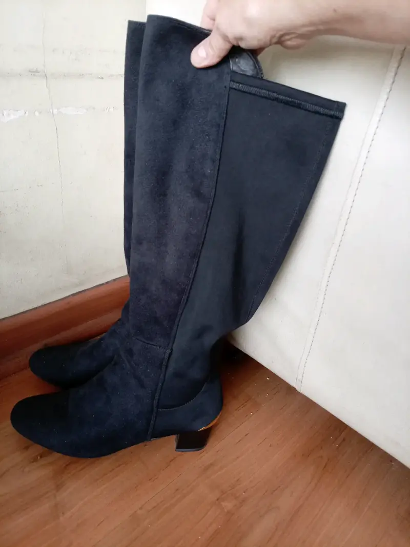 Botas negras de gamuza para mujer - 3
